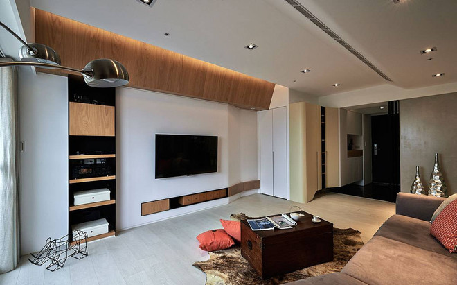 简约风格装修客厅示意图