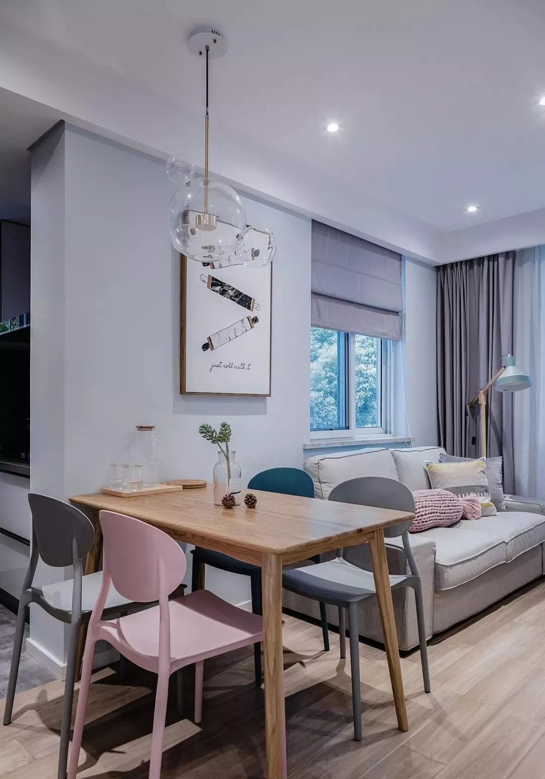 55㎡北欧风小户型，超美莫兰迪色家居，让人百看不腻！